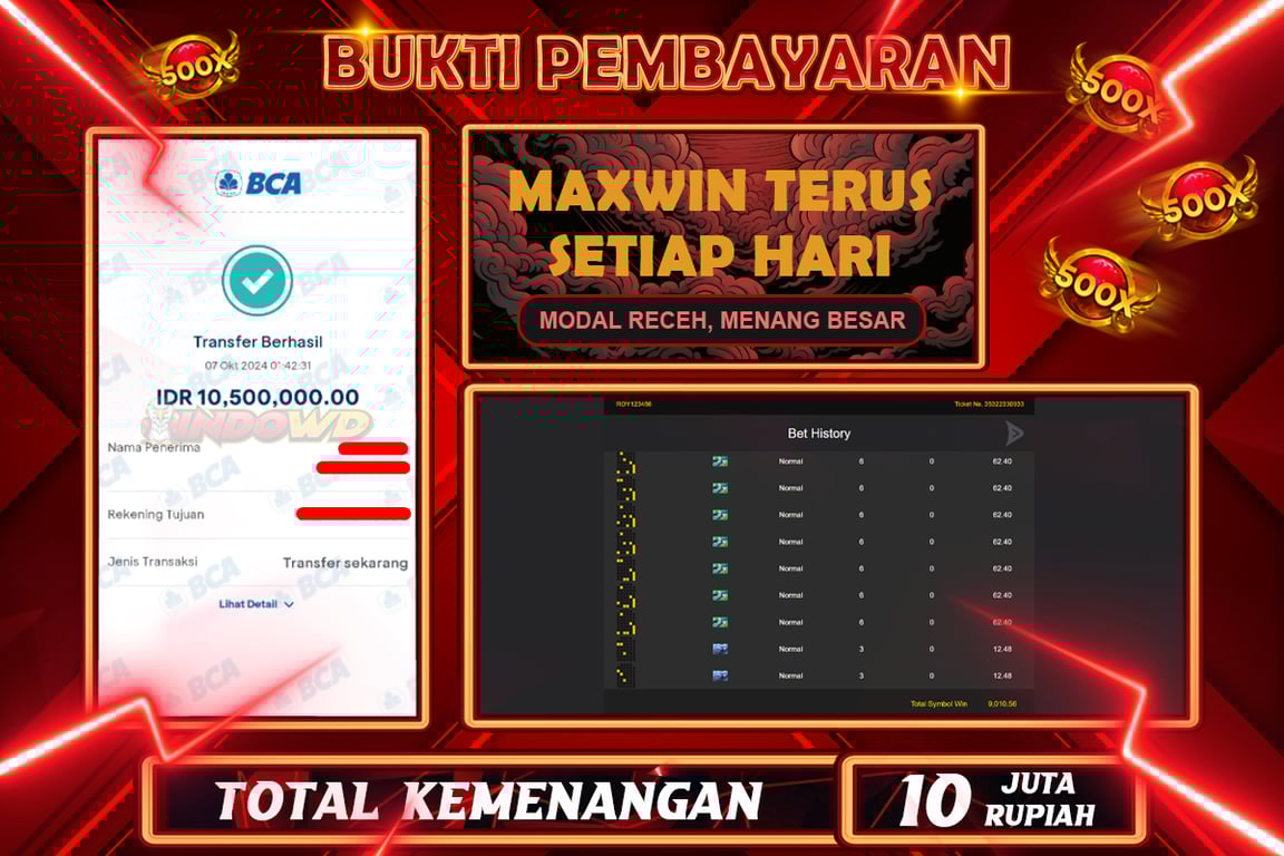 INDOWD JACKPOT SLOT LEGACY OF KONG MAXWAYS Rp.10.500.000,- LUNAS