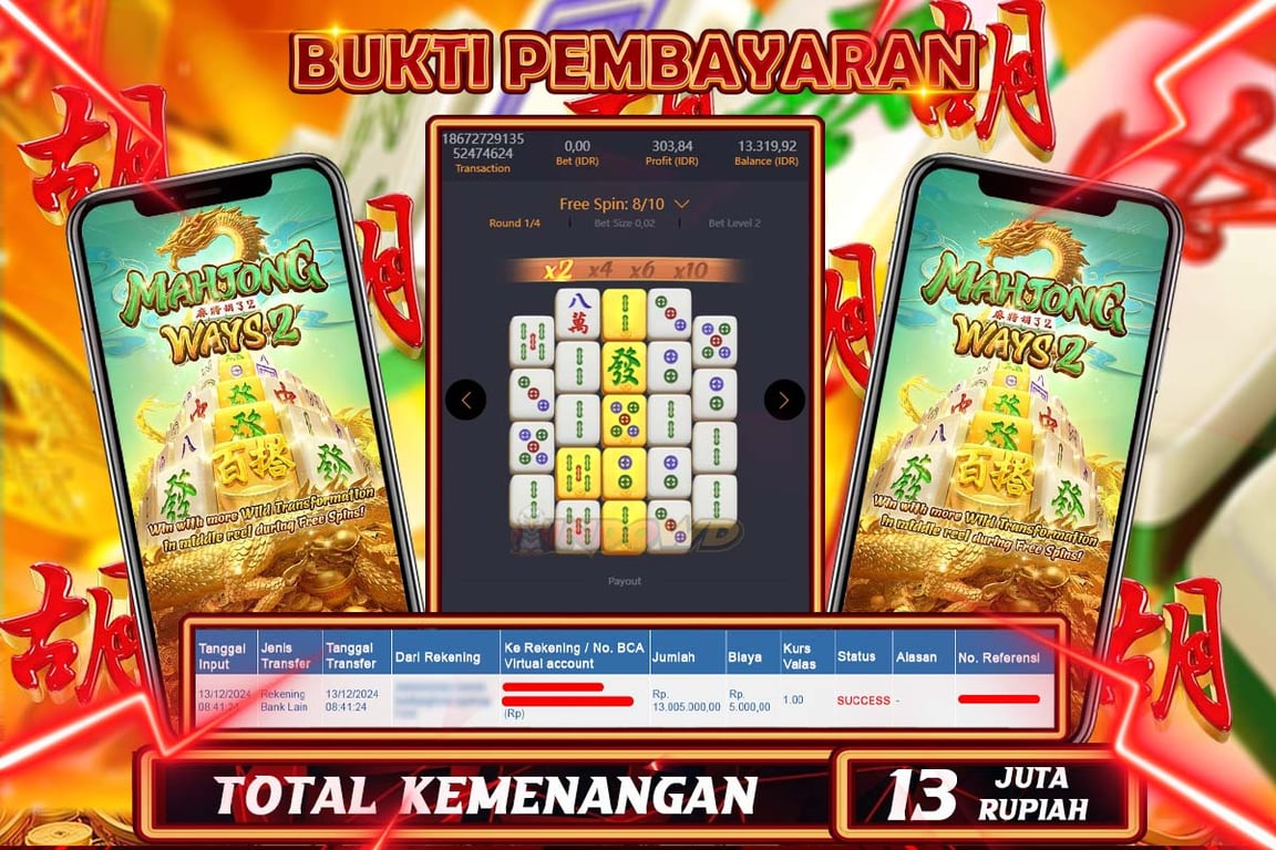 INDOWD JACKPOT SLOT MAHJONG WAYS  2  Rp.13.010.000,- LUNAS