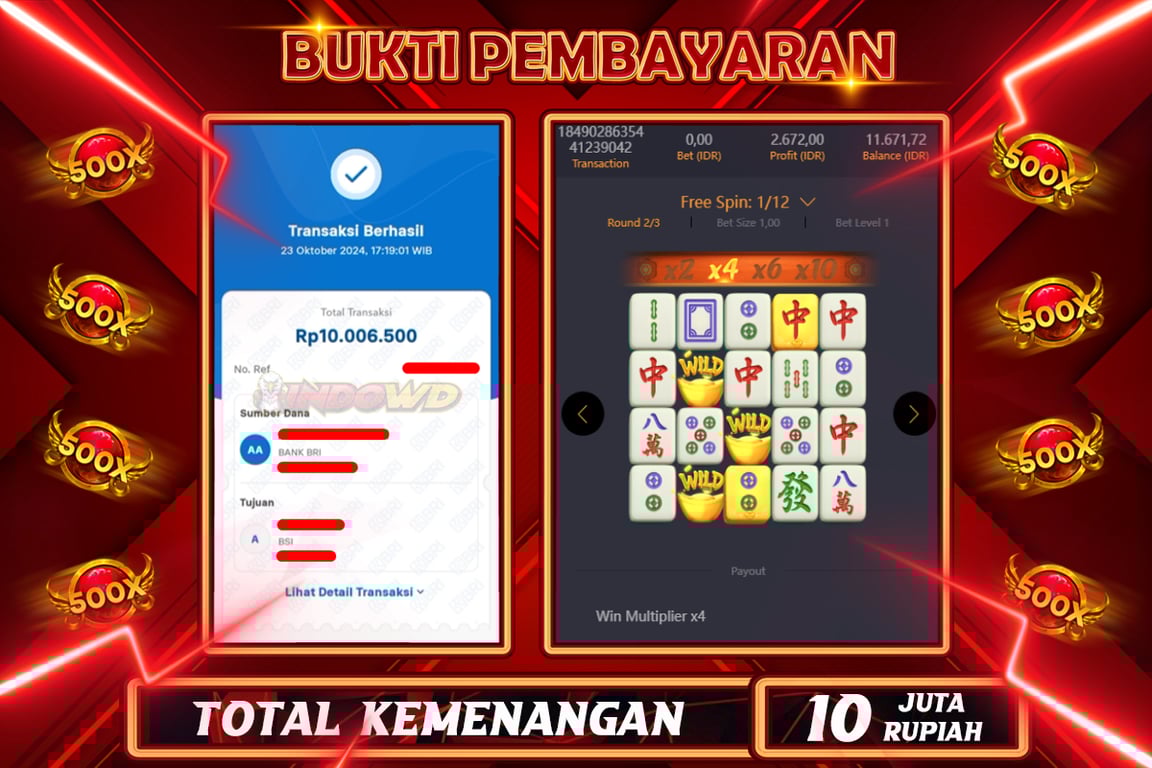 INDOWD JACKPOT SLOT MAHJONG WAYS 2 Rp.10.000.000,- LUNAS