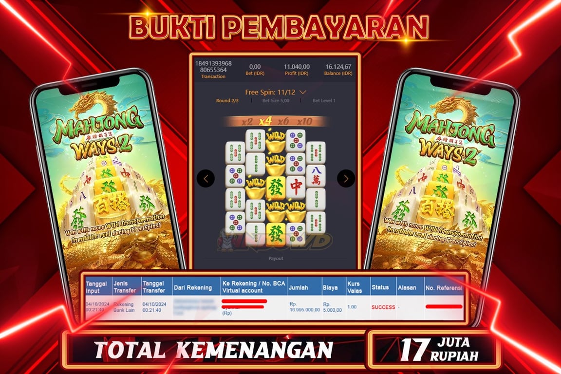 INDOWD JACKPOT SLOT MAHJONG WAYS 2 Rp.17.000.000,- LUNAS