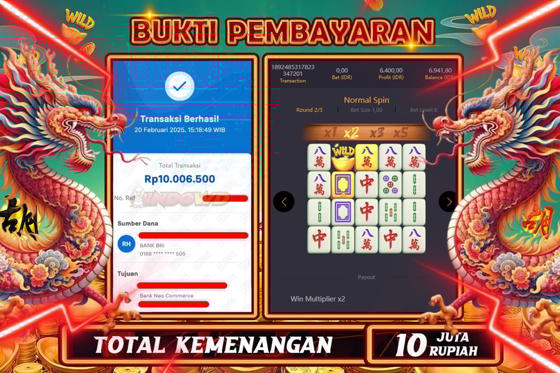 INDOWD JACKPOT SLOT MAHJONG WAYS 2 Rp10.006.500,- LUNAS