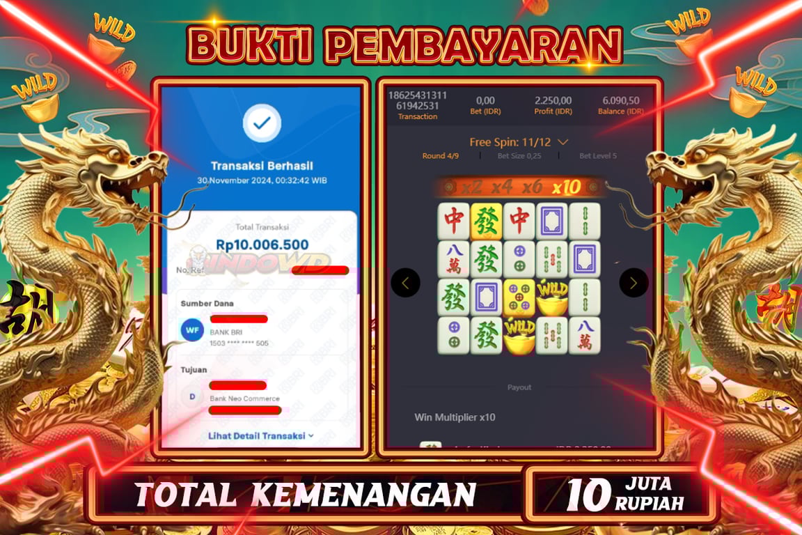 INDOWD JACKPOT SLOT MAHJONG WAYS 2 Rp.10.000.000,- LUNAS
