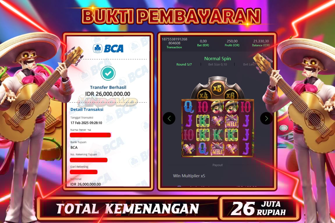 INDOWD JACKPOT SLOT WILD BANDITO Rp.26.000.000,- LUNAS