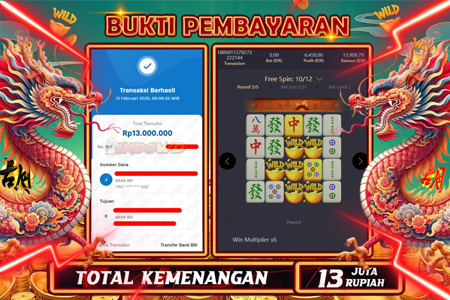 INDOWD JACKPOT SLOT MAHJONG WAYS 2 Rp13.000.000,- LUNAS