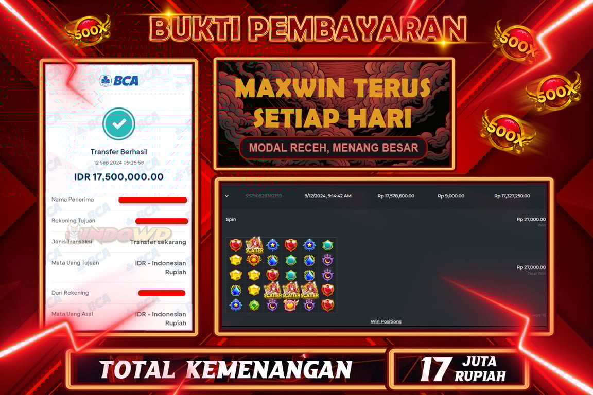 INDOWD JACKPOT SLOT STARLIGHT PRINCES 1000 Rp.17.000.000,- LUNAS