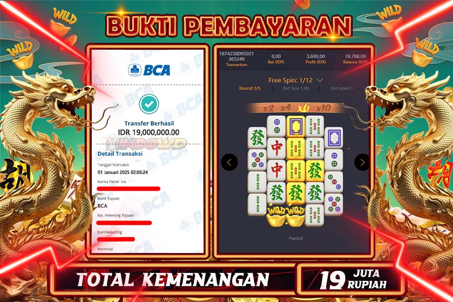 INDOWD JACKPOT  SLOT MAHJONG WAYS 2 Rp.19.000.000,- LUNAS