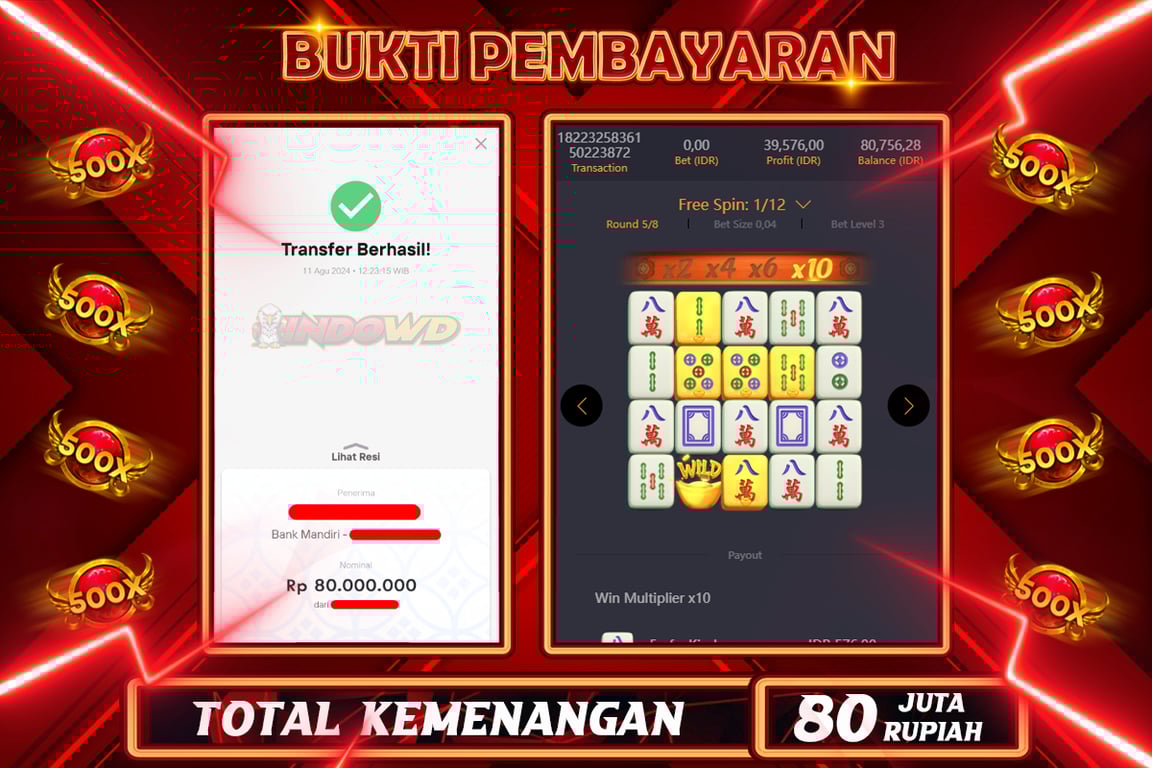 INDOWD JACKPOT SLOT MAHJONG WAYS 2 Rp.80.000.000,- LUNAS