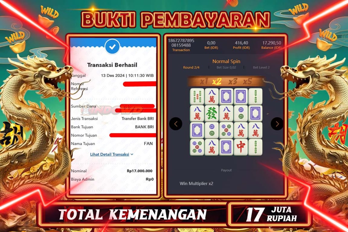 INDOWD JACKPOT SLOT MAHJONG WAYS  2  Rp.17.000.000,- LUNAS