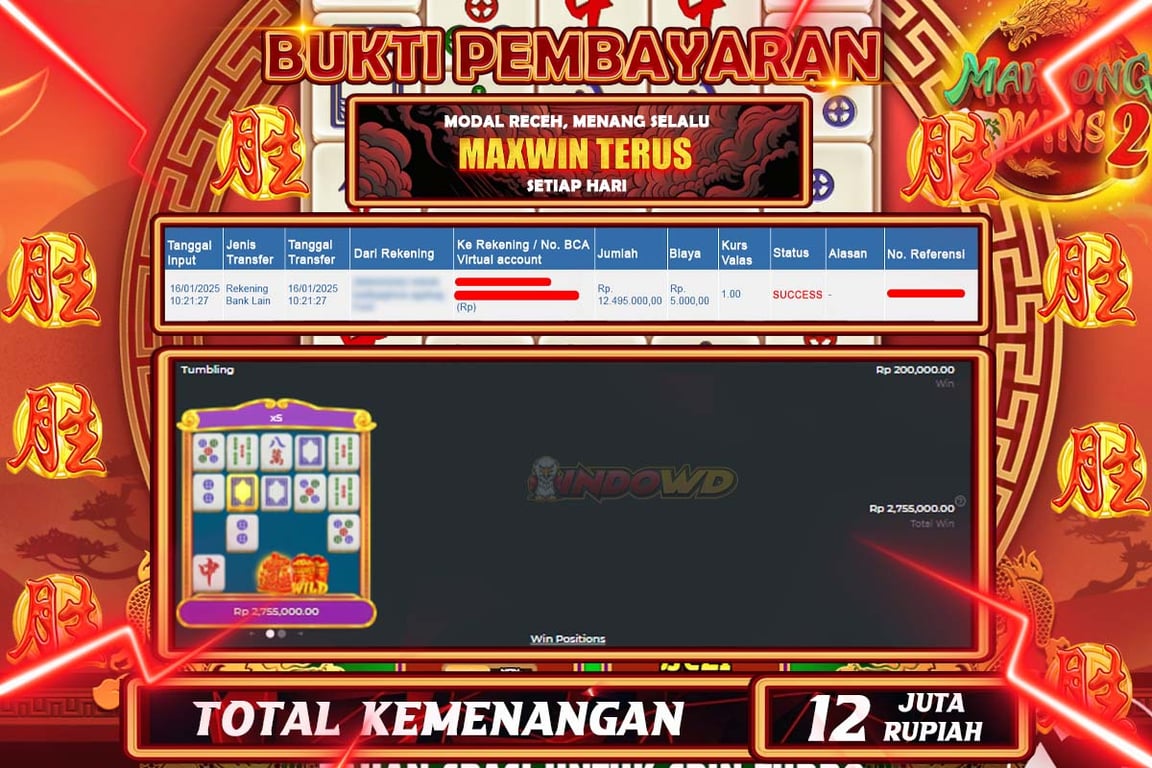 INDOWD JACKPOT SLOT WAYSMAHWGONG Rp.12.000.000,- LUNAS