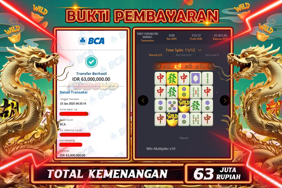 INDOWD JACKPOT SLOT MAHJONG WAYS 2 Rp63.000.000,- LUNAS