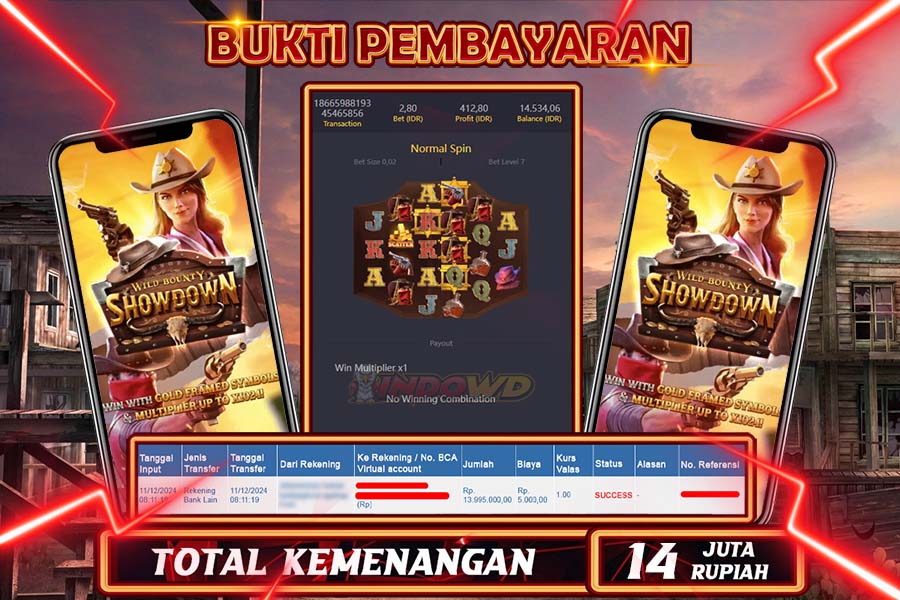 INDOWD JACKPOT SLOT WILD BOUNTY  Rp.14.000.000,- LUNAS