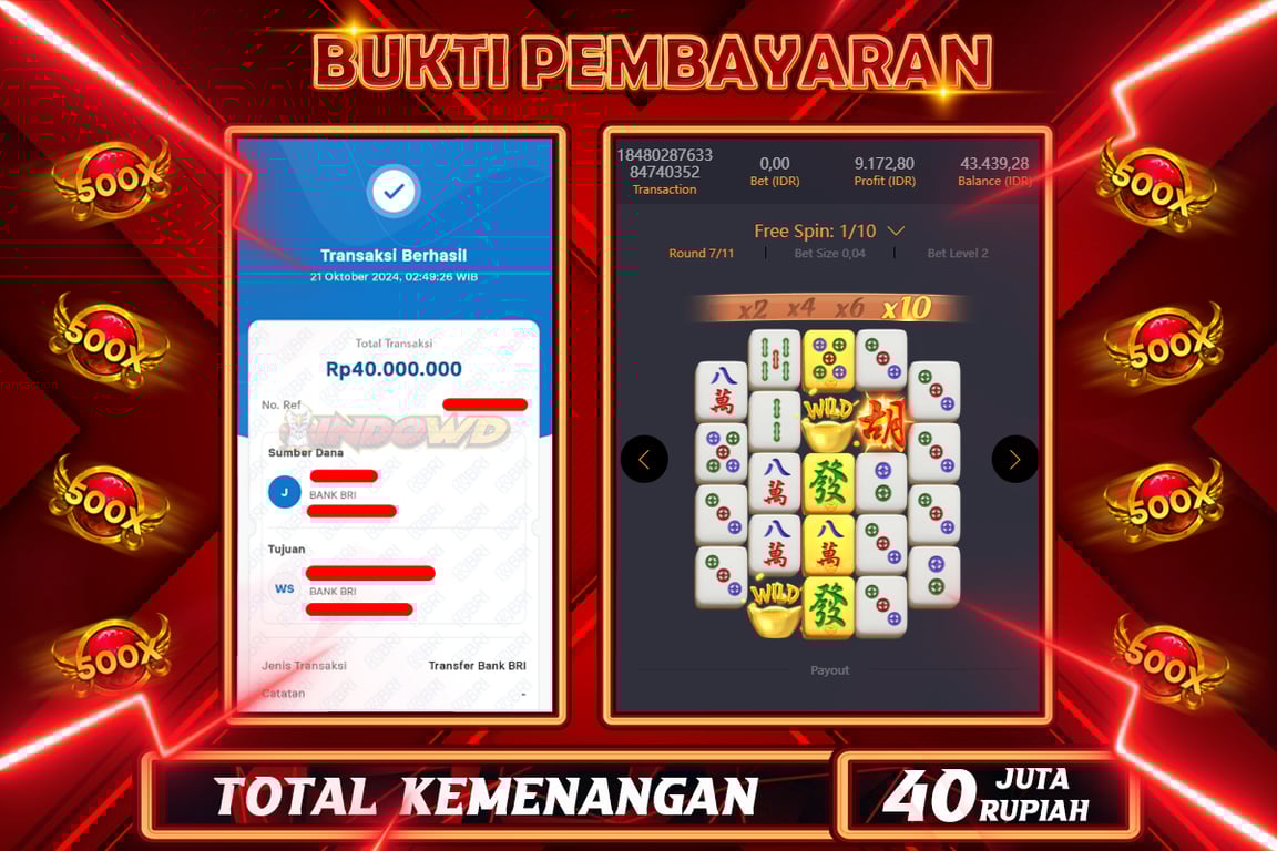 INDOWD JACKPOT SLOT MAHJONG WAYS 2 Rp.40.000.000,- LUNAS