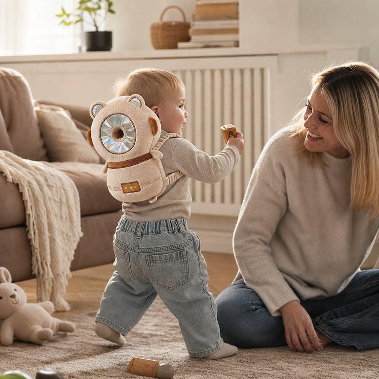 I primi passi in salotto, sul parquet, senza trattenere il respiro.