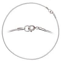 Silver anklet Length:23,5cm. Cross-section:1mm. Shiny.
