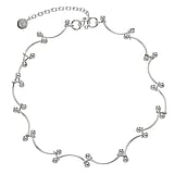Silver anklet Silver 925 Wave
