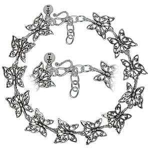 Silver anklet Silver 925 Butterfly