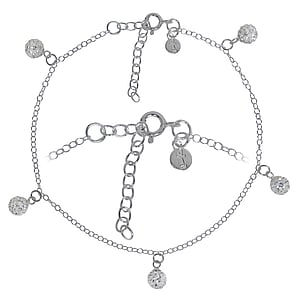 Silver anklet Silver 925 Crystal