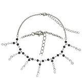 Anklet Steel Synthetic Pearls