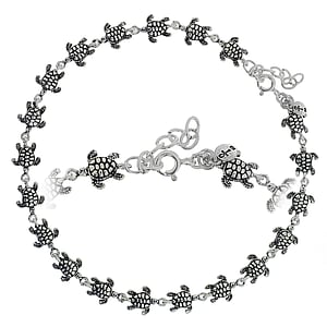 Silver anklet Silver 925 Turtle Tortoise