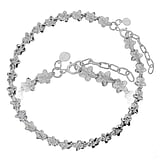 Silver anklet Silver 925 Leaf Plant_pattern Flower