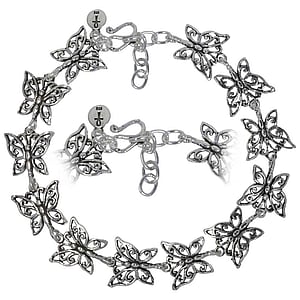 Anklet for children Silver 925 Butterfly