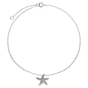 Silver anklet Silver 925 Starfish