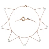 Silber Fusskette Silber 925 Synthetische Perle Gold-Beschichtung (vergoldet) Dreieck