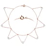 Silber Fusskette Silber 925 Synthetische Perle Gold-Beschichtung (vergoldet) Dreieck