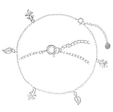 Silver anklet Silver 925 Leaf Plant_pattern