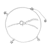 Silver anklet Silver 925 Flower