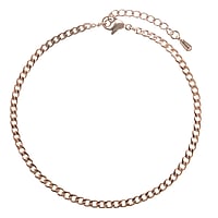 Anklet out of Stainless Steel with PVD-coating (gold color). Length:21-25cm. Adjustable length. Shiny.