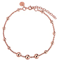 Silver anklet with Gold-plated. Length:21-25cm. Shiny. Adjustable length.