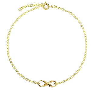 Silver anklet Silver 925 Gold-plated Eternal Loop Eternity