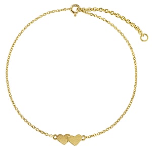 Silver anklet Silver 925 Gold-plated Heart Love