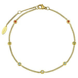 PAUL HEWITT Anklet Stainless Steel zirconia PVD-coating (gold color)