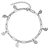 Anklet Stainless Steel Moon Half_moon Half-moon Star