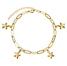 Anklet Stainless Steel PVD-coating (gold color) Starfish