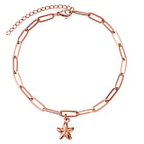 Anklet Stainless Steel PVD-coating (gold color) Starfish