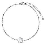 Anklet Stainless Steel Mother of Pearl Flower