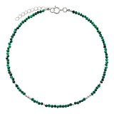 Silver anklet Silver 925 Malachite