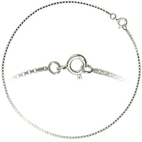 Silver anklet Length:23cm. Cross-section:1,2mm. Shiny.