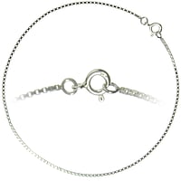 Zilver Enkelbandje Lengte:23cm. Doorsnede:1,2mm. Glanzend.