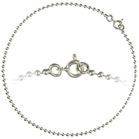 Silver anklet Length:23cm. Cross-section:2mm. Shiny.