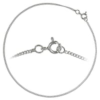 Silver anklet Length:23cm. Cross-section:1,4mm. Shiny.