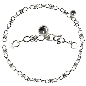 Silver anklet Silver 925 Bell