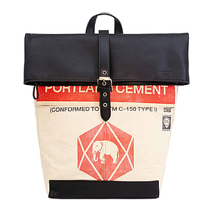 elephbo Tasche Recycelter Zementsack aus gewebtem Kunststoff Kunstleder Ganesha Elefant