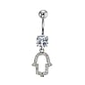 Bellypiercing Surgical Steel 316L zirconia Hand