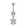 Bellypiercing Surgical Steel 316L zirconia Turtle Tortoise