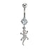 Bellypiercing Surgical Steel 316L zirconia Salamander Gecko Lizard