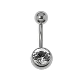 Piercing ventre Metallo chirurgico 316L Zircone